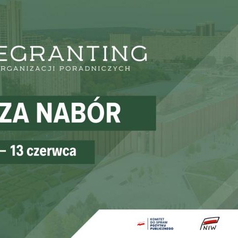 Rozpoczął się nabór wniosków w konkursie "Regranting dla organizacji poradniczych edycja 2024"