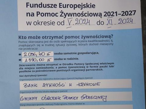 Kolejna edycja pomocy żywnościowej