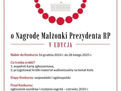 Konkurs dla Kół Gospodyń Wiejskich o Nagrodę Małżonki Prezydenta RP V EDYCJA