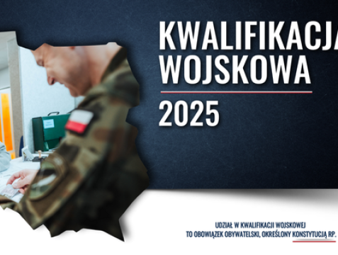 OBWIESZCZENIE WOJEWODY MAŁOPOLSKIEGO z dnia 20 stycznia 2025 r. w sprawie przeprowadzenia kwalifikacji wojskowej w 2025 r. na obszarze województwa małopolskiego