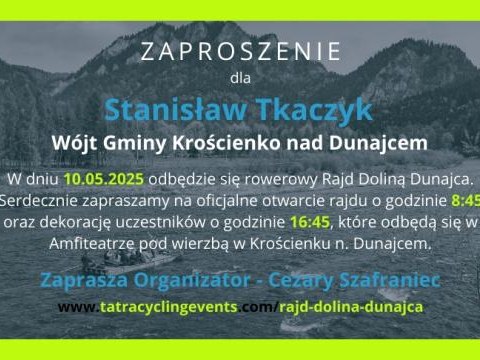 Sobota 10 Maja 2025 - VIII edycja Rajdu Doliną Dunajca