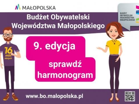 15 września wystartuje kolejna - 9. edycja Budżetu Obywatelskiego Województwa Małopolskiego