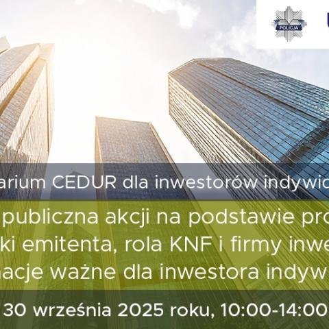 Webinarium CEDUR dla inwestorów indywidualnych