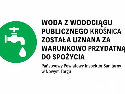 Komunikat dotyczący jakości wody z wodociągu publicznego w Krośnicy