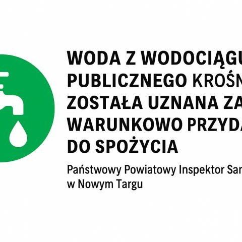 Komunikat dotyczący jakości wody z wodociągu publicznego w Krośnicy