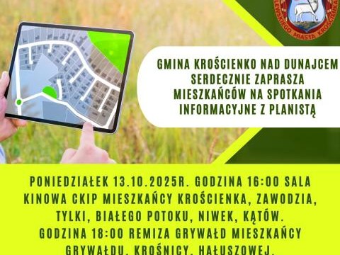 Spotkania informacyjne z planistą w Gminie Krościenko nad Dunajcem