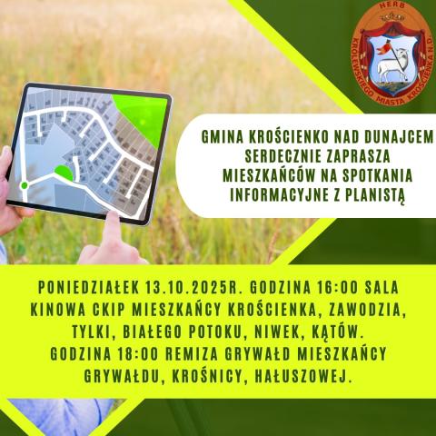 Spotkania informacyjne z planistą w Gminie Krościenko nad Dunajcem