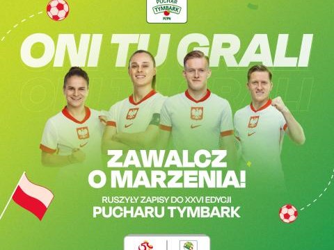 Puchar Tymbark po raz kolejny daje szansę na spełnienie marzeń i spotkanie z reprezentacją Polski! Ruszyły zapisy do XXVI edycji turnieju