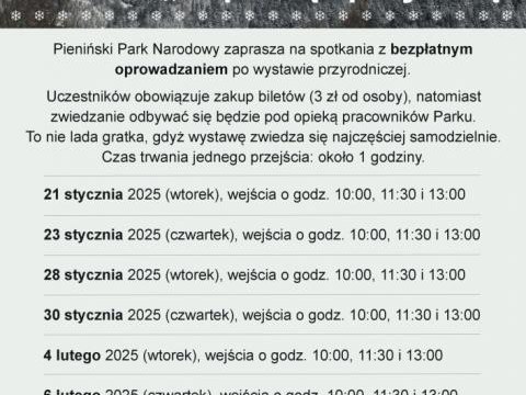 Pieniński Park Narodowy - Ferie z uśpioną przyrodą