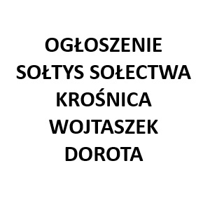 Zaproszenie mieszkańców Sołectwa Krośnica na zebranie wiejskie, które odbędzie się w dniu 12 kwietnia 2026r. w Remizie OSP.