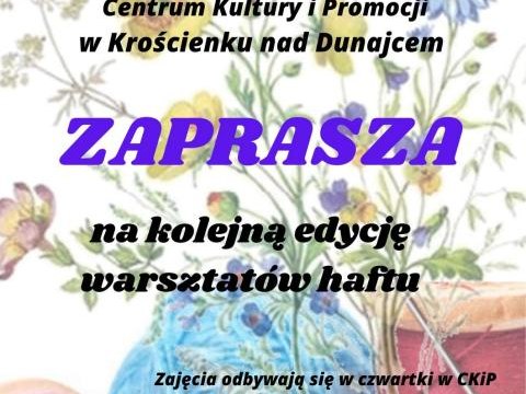 Warsztaty haftu - zapraszamy