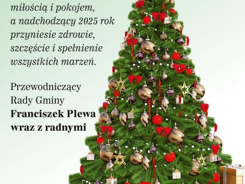 Życzenia Świąteczne od Przewodniczącego Rady Gminy Franciszka Plewy i Radnych