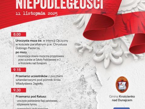 Wójt Gminy Krościenko nad Dunajcem Stanisław Tkaczyk zaprasza na wspólne uroczyste uczczenie Narodowego Święta Odzyskania Niepodległości