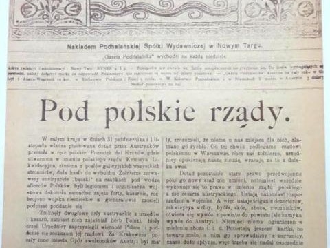 „Niepodległość” przyszła w listopadzie