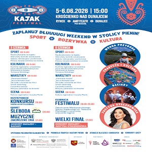 KAJAK FESTIWAL DUNAJEC 2026 – 5-6 CZERWCA KROŚCIENKO NAD DUNAJCEM