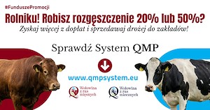 Ekoschemat „Dobrostan zwierząt” Dodatkowe pieniądze dla hodowców z QMP – tylko do 15 maja!