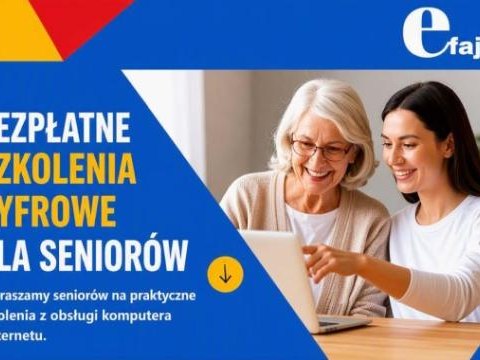 Projekt edukacyjny „eFajfy” - bezpłatne szkolenia cyfrowe dla seniorów.